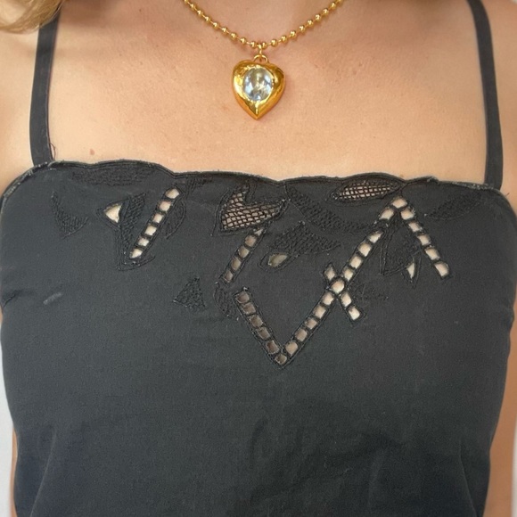 Vintage 70s Emmanuelle Khanh Cut Out Camisole - Picture 9 of 14